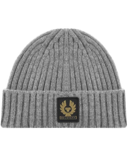 Belstaff Gray Lambswool Watch Beanie for men