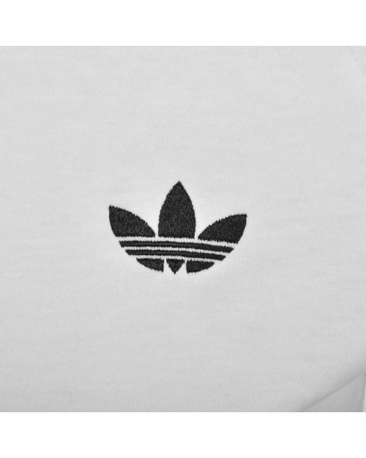 Adidas Originals White 3 Stripes T Shirt for men