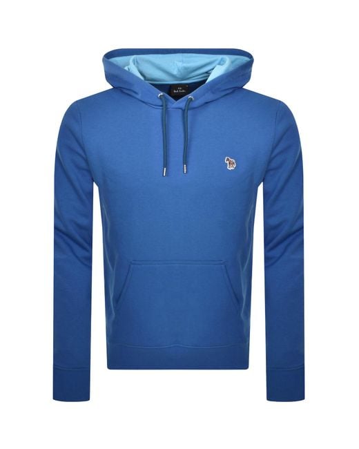 Paul Smith Blue Pullover Zebra Hoodie for men