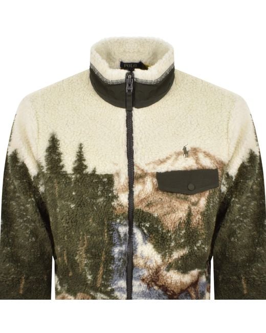 Ralph Lauren Green Full Zip Fleece for men