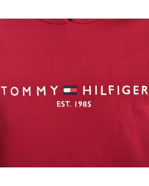 Tommy Hilfiger Red Logo Hoodie for men