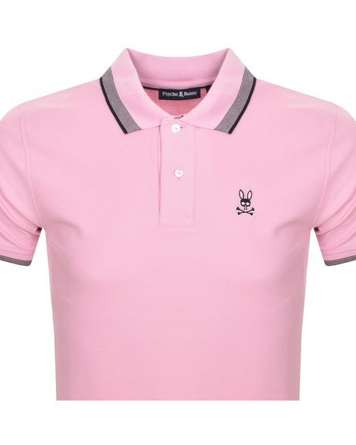 Psycho Bunny Pink Queensbury Polo T Shirt for men