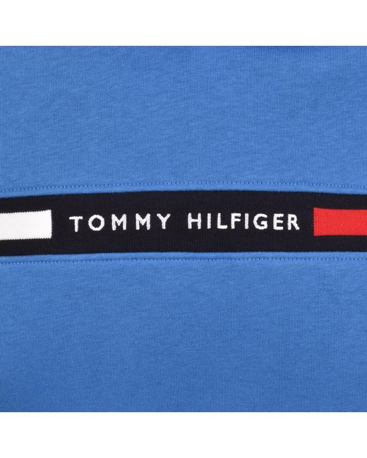 Tommy Hilfiger Blue Chest Insert Hoodie for men