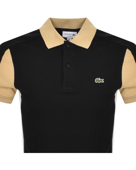 Lacoste Black Logo Polo T Shirt for men