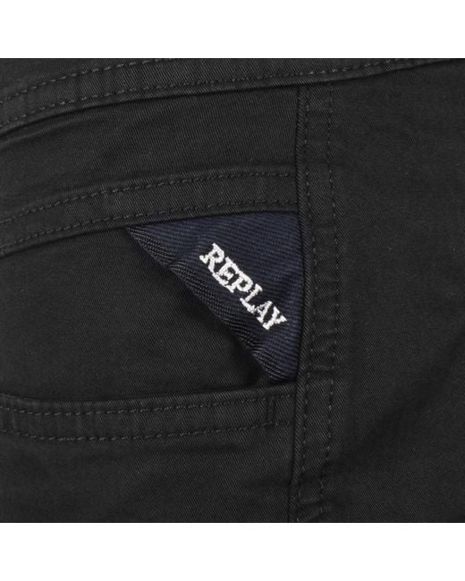 Replay Black Joe Cargo Shorts for men