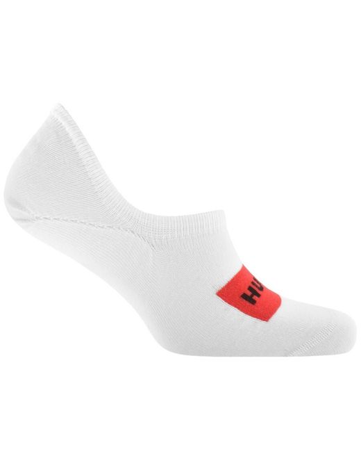 HUGO White 3 Pack Trainer Socks for men