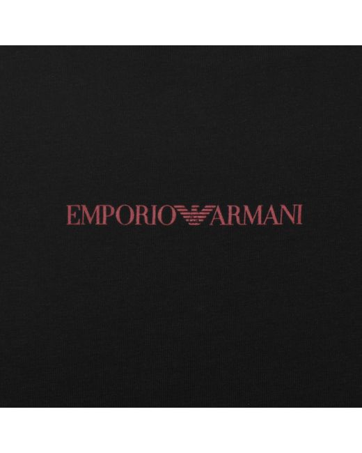 Armani Black Emporio Logo T Shirt for men