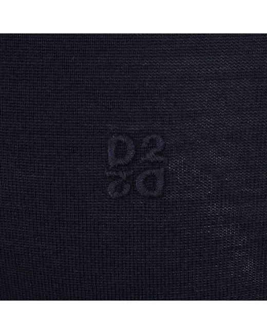 DSquared² Blue Crew Neck Knit Jumper for men