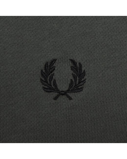 Fred Perry Green Collared Sweatshirt for men