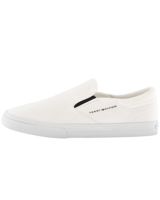 Tommy Hilfiger White Slip On Core Trainers for men