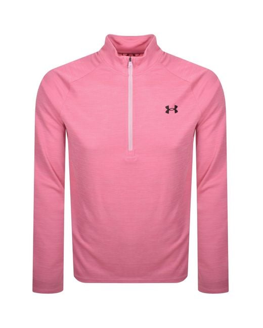 Under Armour Pink Tech Half Zip Sweatshirt for men