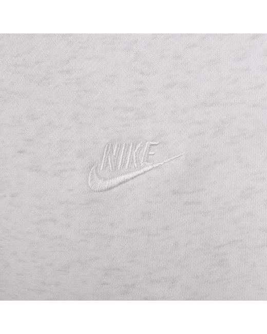 Nike White Crew Neck Club Sweatshirt for men