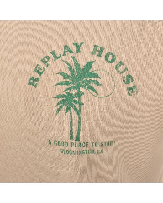 Replay Natural Graphic T Shirt for men