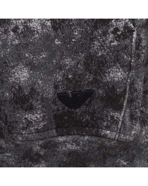 Armani Gray Emporio Logo Hoodie for men