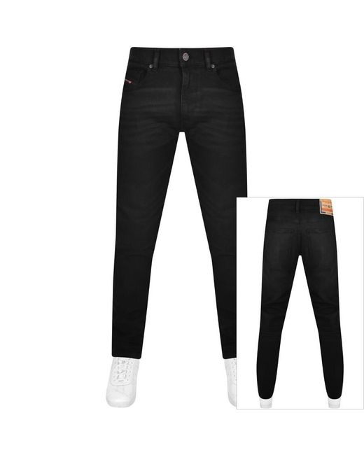DIESEL Black D Strukt Slim Fit Jeans for men