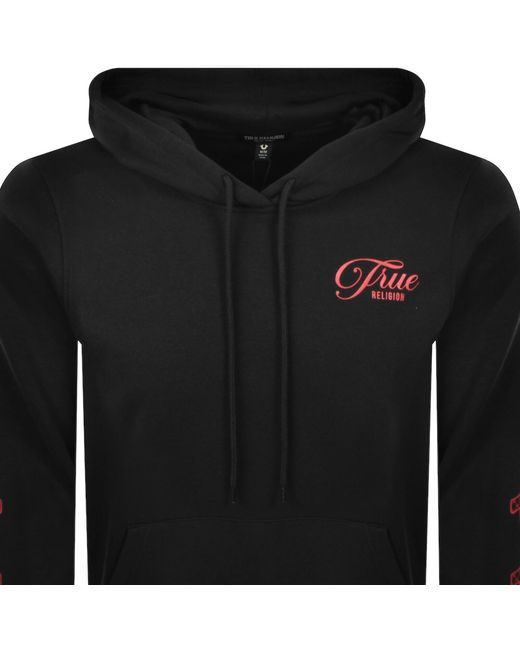 True Religion Black Logo Hoodie for men
