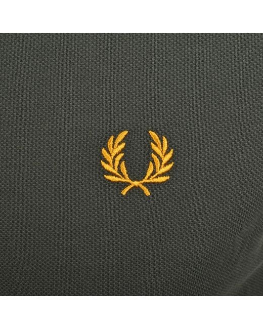 Fred Perry Green Twin Tipped Polo T Shirt for men
