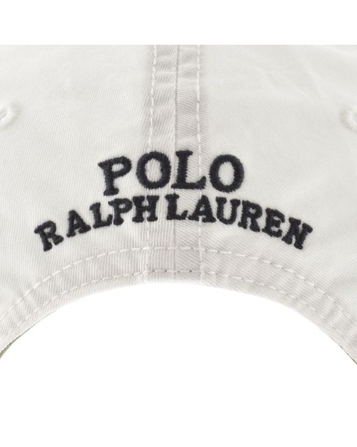 Ralph Lauren White Classic Baseball Cap for men