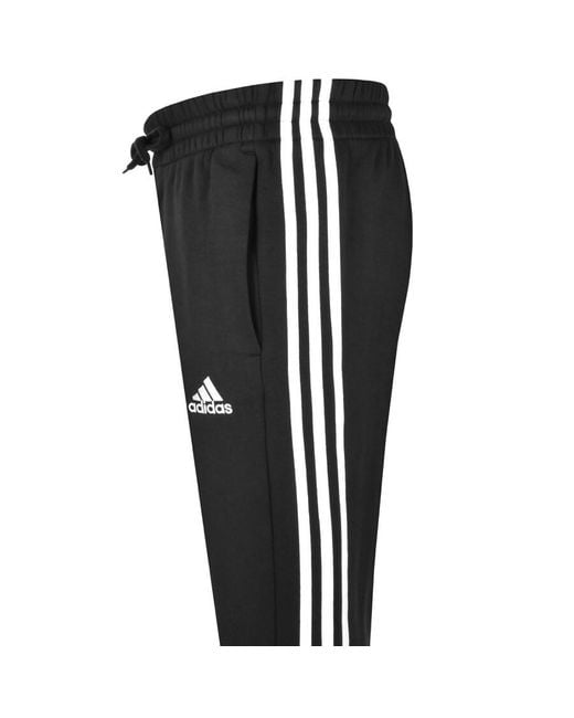 adidas Originals Adidas Essential 3 Stripes joggers in Black for Men | Lyst