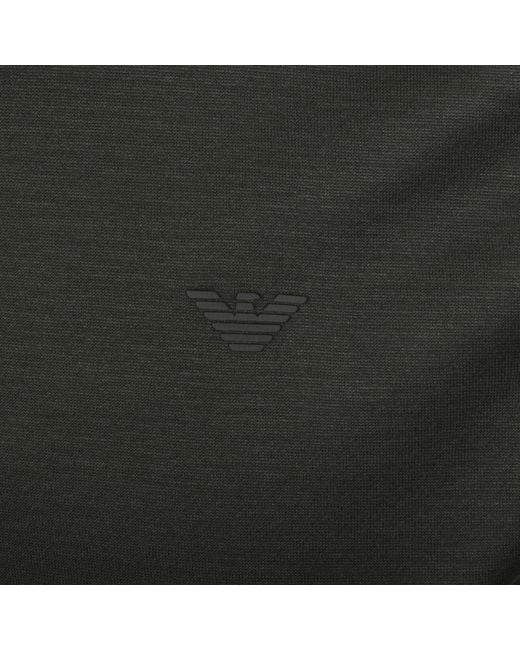 Armani Green Emporio Long Sleeved Polo T Shirt for men