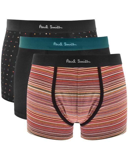 Paul Smith Black 3 Pack Trunks for men