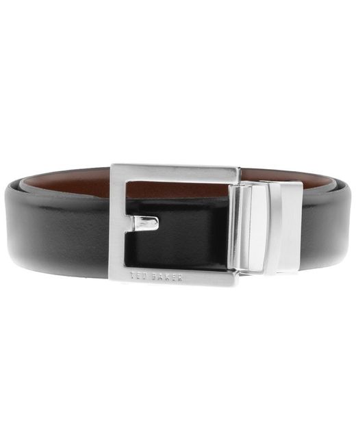 Ted Baker Brosnen Reversible Leather Belt in Black for Men Lyst UK