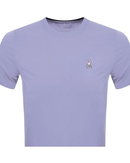 Psycho Bunny Purple Classic Crew Neck T Shirt for men
