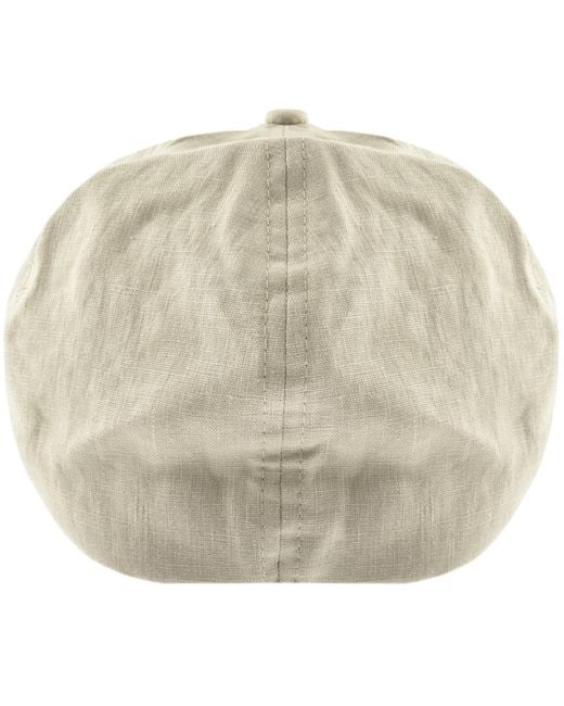 BOSS BUSINESS Natural Boss Trystan Bakerboy Hat for men