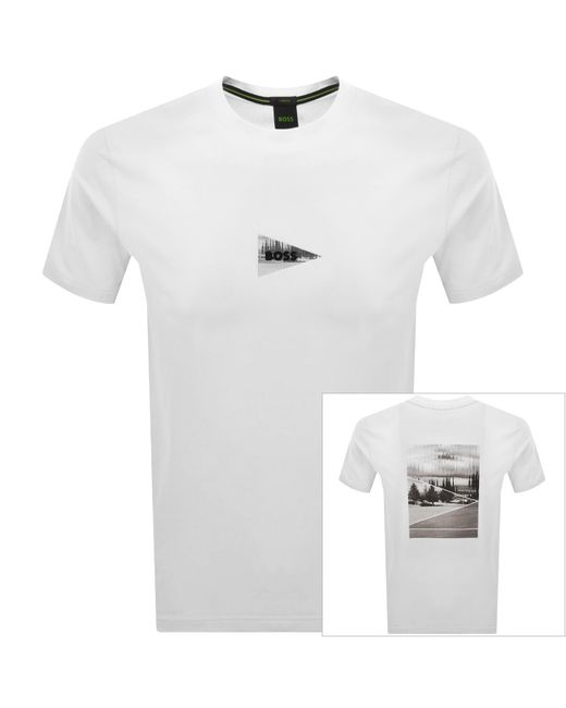 Boss White Boss Network Photo T Shirt for men