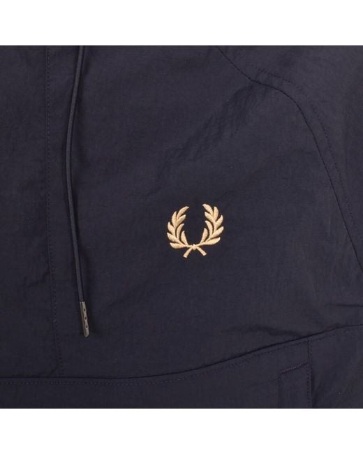Fred Perry Blue Overhead Shell Jacket for men