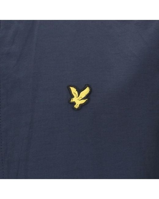 Lyle & Scott Blue Hooded Windbreaker Jacket for men
