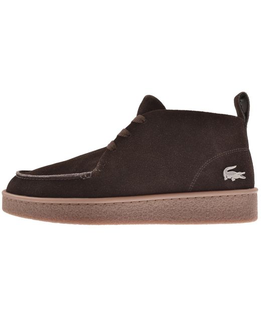 Lacoste Brown Baseshot Chukka Trainers for men