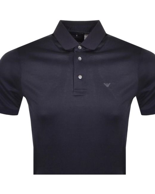 Armani Blue Emporio Short Sleeved Polo T Shirt for men