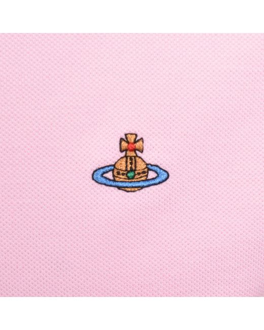 Vivienne Westwood Pink Classic Polo T Shirt for men