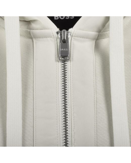 BOSS BUSINESS Natural Boss C Spence Full Zip Hoodie for men