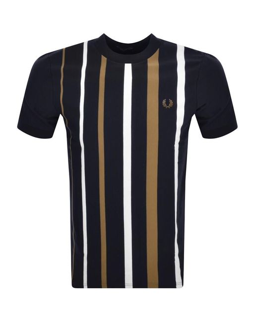 Fred Perry Black Stripe T Shirt for men