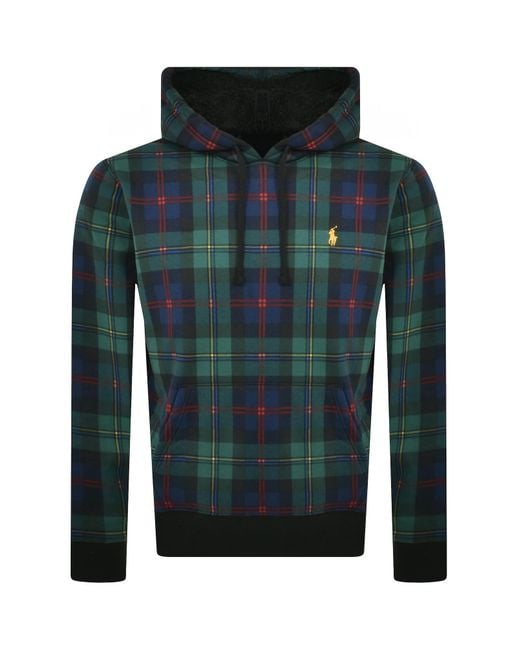 Ralph Lauren Green Malcolm Tartan Hoodie for men