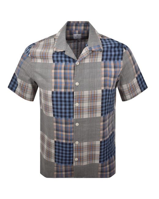 Paul Smith Blue Short Sleeve Shirt for men