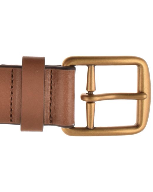 Ralph Lauren Brown Saddle Leather Belt for men