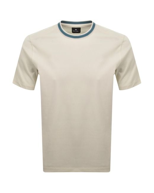 Paul Smith Natural Striped Regular Fit T Shirt for men