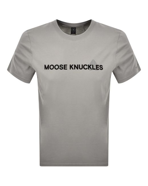 Moose Knuckles Gray Conway T Shirt for men