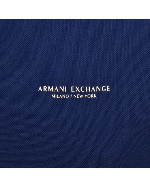ARMANI EXCHANGE Blue Polo T Shirt for men