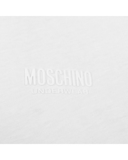 Moschino White Logo T Shirt for men