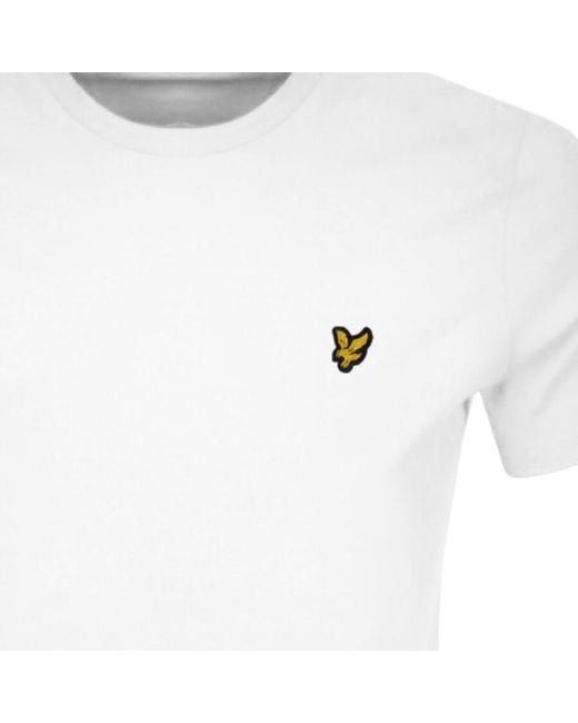 Lyle & Scott White Crew Neck T Shirt for men