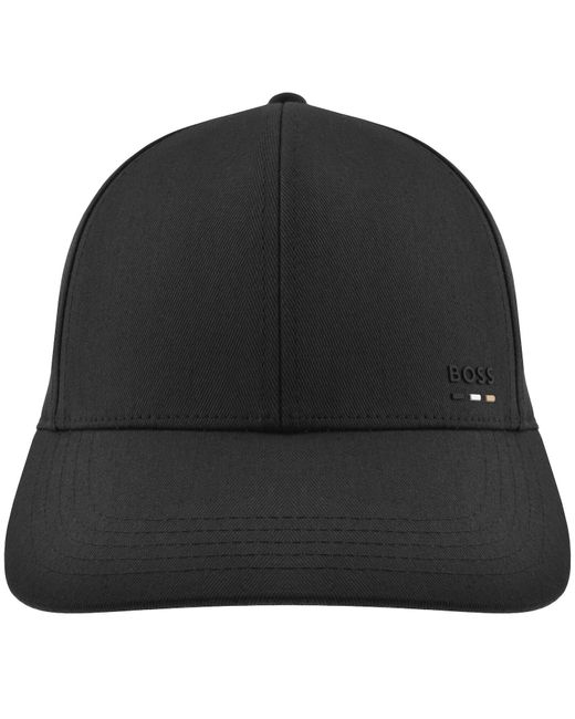 BOSS BUSINESS Black Boss Zed Stripe Baseball Cap for men
