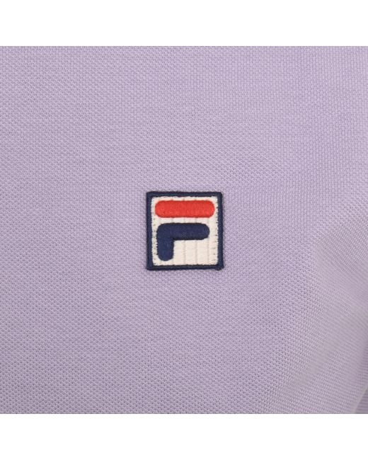 Fila Purple Tipped Rib Basic Polo T Shirt for men
