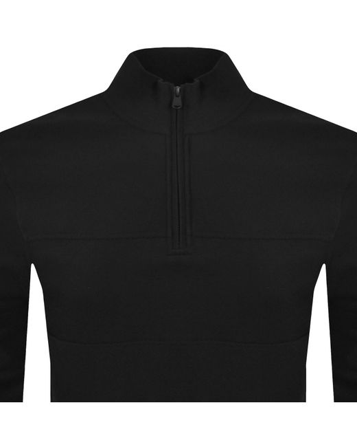 Barbour Black Kaspain Zip Sweatshirt for men
