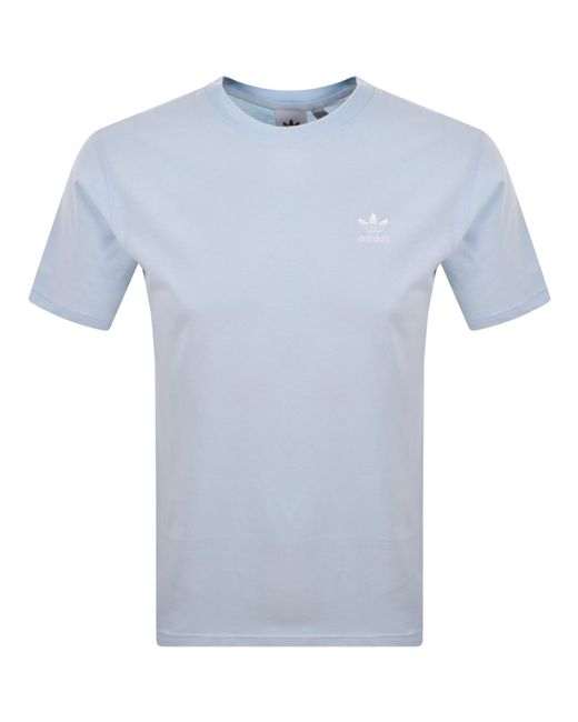 Adidas Originals Blue Trefoil T Shirt Crystal Sky for men