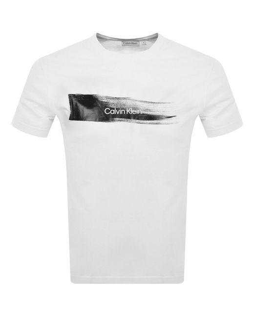 Calvin Klein White Logo T Shirt for men