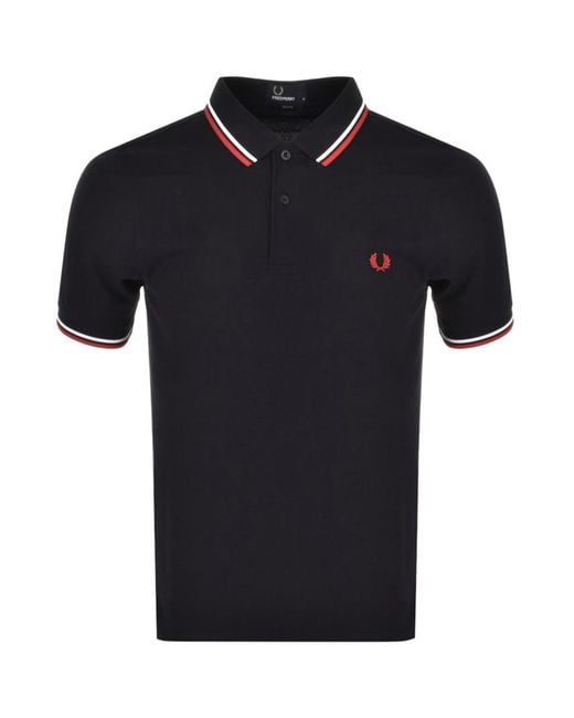 navy blue fred perry polo